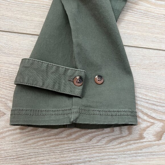 myStyle Cropped Cargo Pants Sz 14 Olive Sage green Military leg details casual - Picture 5 of 10